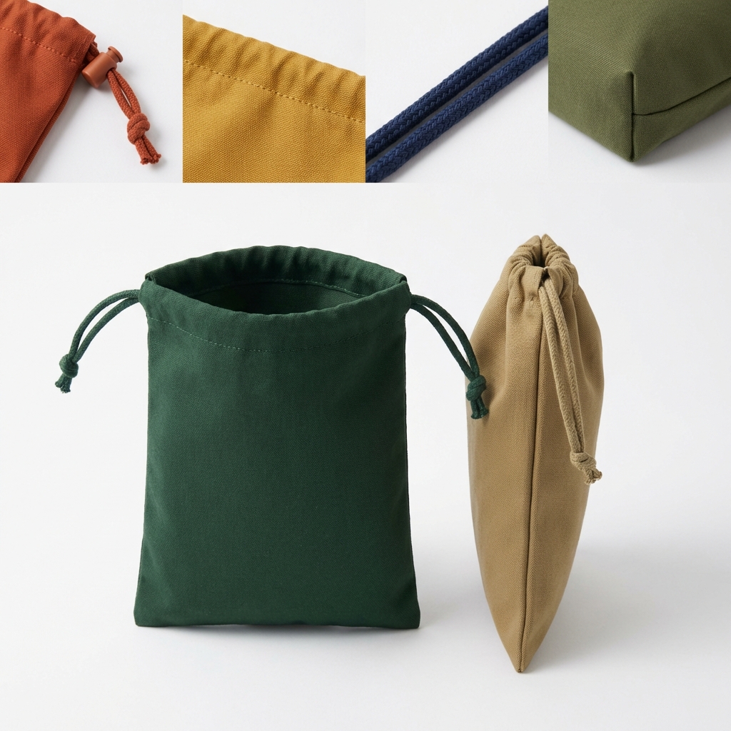 Canvas Drawstring Storage Pouch