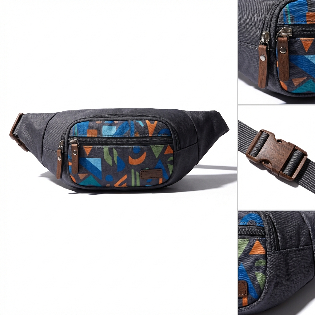 Canvas Voyager Multi-Pocket Waist Bag