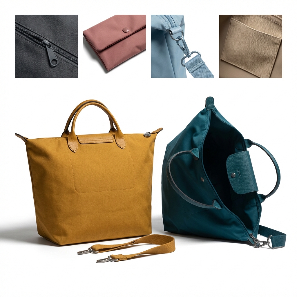 Le Pliage-Style Structured Tote Bag