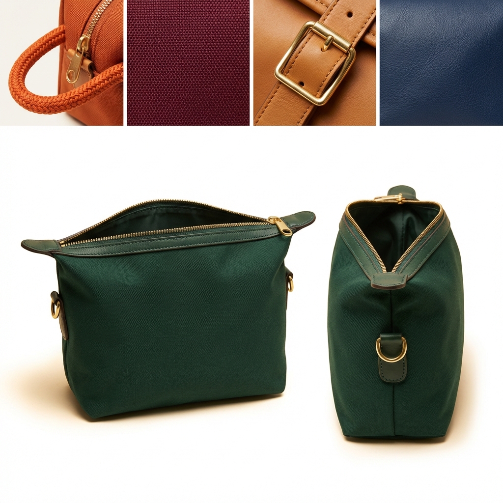 The Verdant Voyager: Green Fabric Travel Organizer